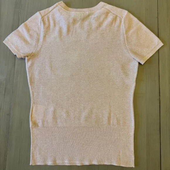 Brooks Brothers Shimmer Knit Short Sleeve Short Sleeve Sweater - Picture 4 of 12